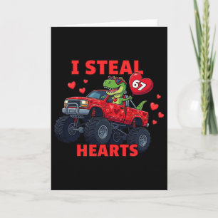 I Steal Hearts 67 Valentine’s Day 67 Meme 6 7 T-re Card