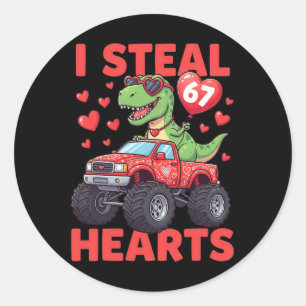 I Steal Hearts 67 Valentine’s Day 67 Meme 6 7 T-re Classic Round Sticker