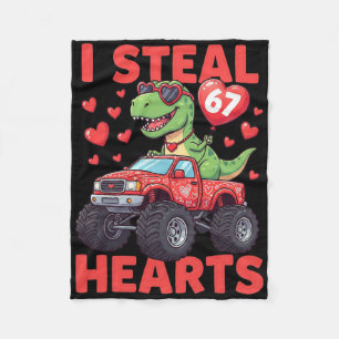 I Steal Hearts 67 Valentine’s Day 67 Meme 6 7 T-re Fleece Blanket