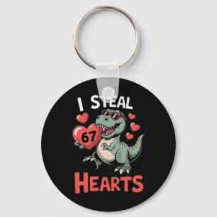 I Steal Hearts 67 Valentine’s Day 67 Meme 6 7 T-re Key Ring