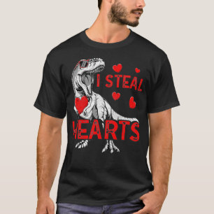 I Steal Hearts Boys Kid T Re Dinosaur Valentines T-Shirt