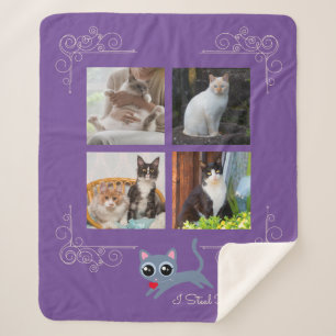 I Steal Hearts Custom Photo Sherpa Blanket