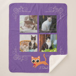 I Steal Hearts Custom Photo Sherpa Blanket