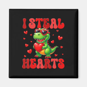 I Steal Hearts Cute Dinosaur Heart Valentine Toddl Magnet