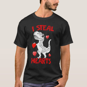 I Steal Hearts Cute Valentine's Day Dino  Rex 1 T-Shirt