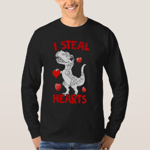 I Steal Hearts Cute Valentine's Day Dino  Rex 1 T-Shirt