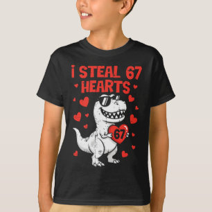 I Steal Hearts Dino Boys Dinosaur Valentines 67 To T-Shirt
