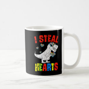 I Steal Hearts Dinosaur Autism Awareness Toddler B Coffee Mug