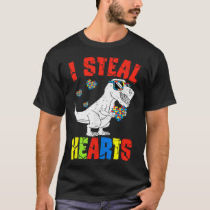 I Steal Hearts Dinosaur Autism Awareness Toddler B T-Shirt