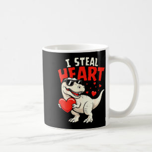 I Steal Hearts Dinosaur Valentines For Boys Girls  Coffee Mug