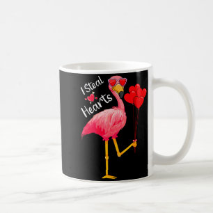 I Steal Hearts Funny Flamingo Lover Valentine's Da Coffee Mug