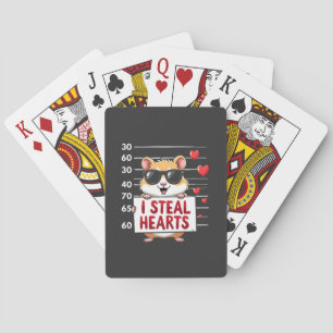 I Steal Hearts Hamster Lover Valentine Day  Playing Cards