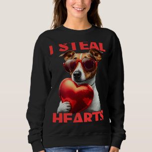 I Steal Hearts Jack Russell Terrier Valentines Sweatshirt