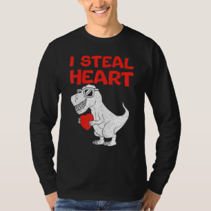 I Steal Hearts Shirt Dinosaur T rex Valentines Day