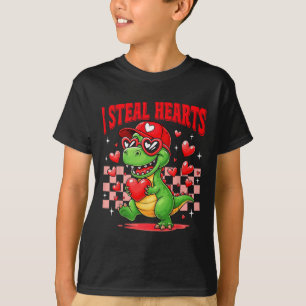 I Steal Hearts T-rex Dino By Boy Valentines Toddle T-Shirt