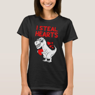 I Steal Hearts T Rex Dino Valentines Day Toddler B T-Shirt