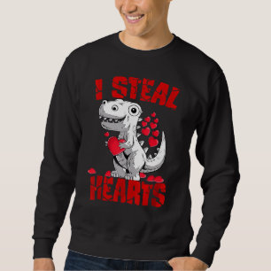 I Steal Hearts T Rex Dinosaur Valentines Day Toddl Sweatshirt