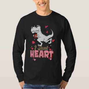 I Steal Hearts T rex Dinosaur Valentines Day Toddl T-Shirt