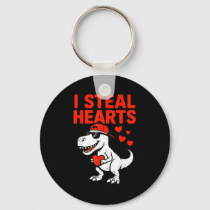 I Steal Hearts Trex Dino Baby Boy Valentines Toddl Key Ring