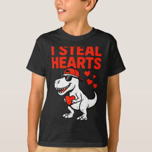 I Steal Hearts Trex Dino Baby Boy Valentines Toddl T-Shirt