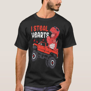I Steal Hearts Trex Dinosaur Baby Valentine Day To T-Shirt