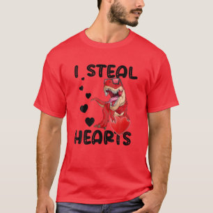 I Steal Hearts Valentine Day Funny Rex For Men And T-Shirt