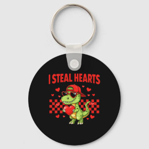 I Steal Hearts Valentine Dinosaur Cute Love Meme B Key Ring