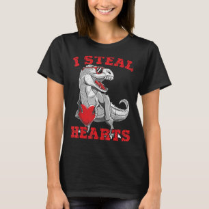 I Steal Your Heart Dino Toddler Valentines Day Bab T-Shirt