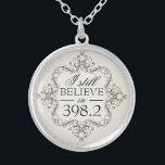 I Still Believe in 398.2 Fairy Tale Library Love Silver Plated Necklace<br><div class="desc">"I Still Believe in 398.2" refers to the fairytale section of the library designated by the Dewey Decimal System. If you are a lover of fairy tales,  folktales and fables,  then you know this section of the library well.</div>
