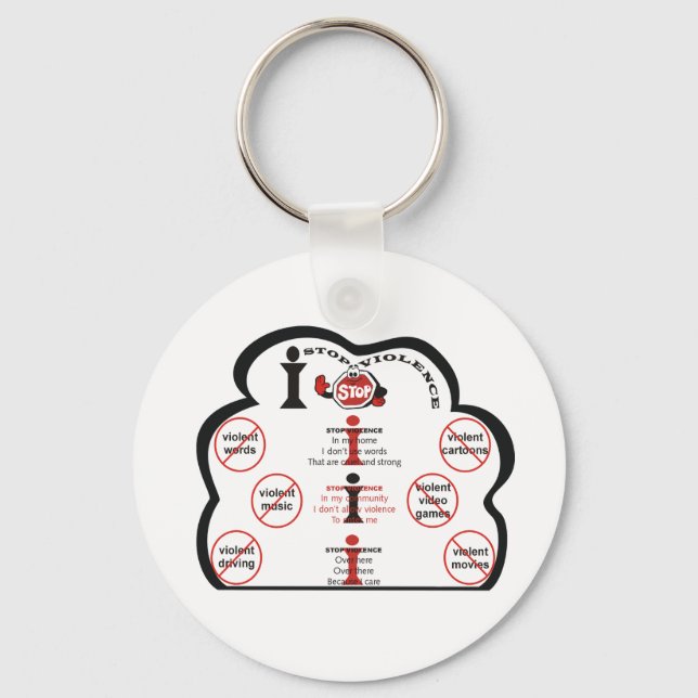 I Stop Violence Key Chain Set (Front)