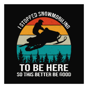 I Stopped Snowmobiling To Be Here Photo Print