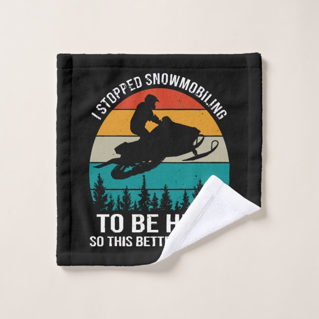 I Stopped Snowmobiling To Be Here Wash Cloth (Wash Cloth)