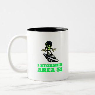 I Stormed Area 51 Two-Tone Coffee Mug