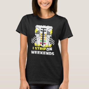 I Strip On Weekends  Drag Boat Racing Tree T-Shirt