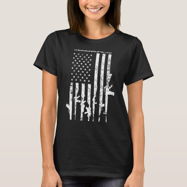 I Study Triggernometry  Funny Gun Pro Guns Flag  O T-Shirt (Front)