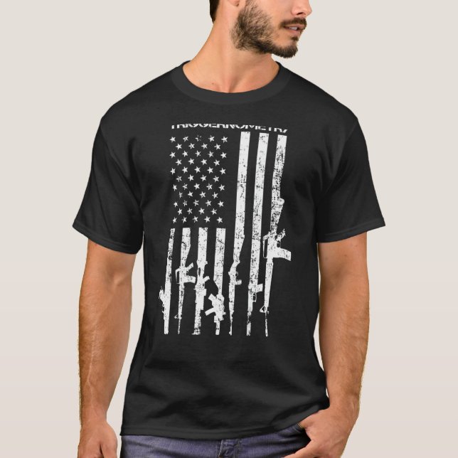 I Study Triggernometry  Funny Gun Pro Guns Flag  O T-Shirt (Front)