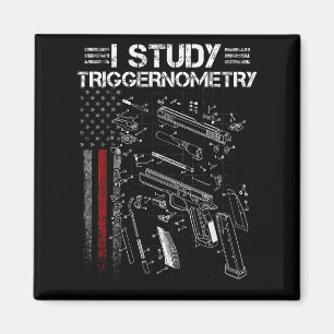 I Study Triggernometry Gun Veteran Christmas Magnet