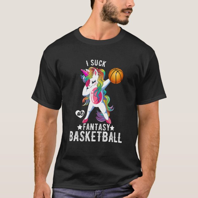I Suck at Fantasy Basketball Funny Last Place Tee  (Front)
