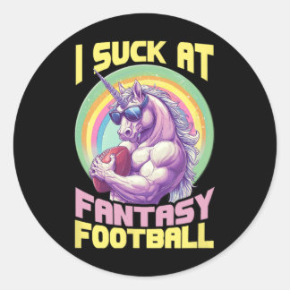 I Suck At Fantasy Football 2  Classic Round Sticker