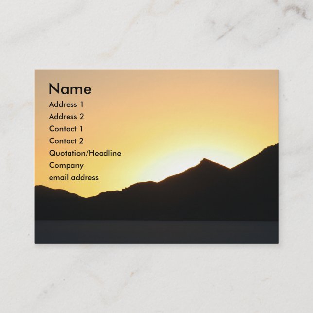 i sunset too business card (Front)