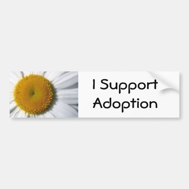 I Support Adoption bumper sticker (Front)