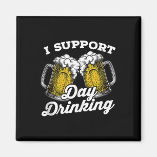 I Support Day Drinking Funny Beer Drinker Tank Top Magnet