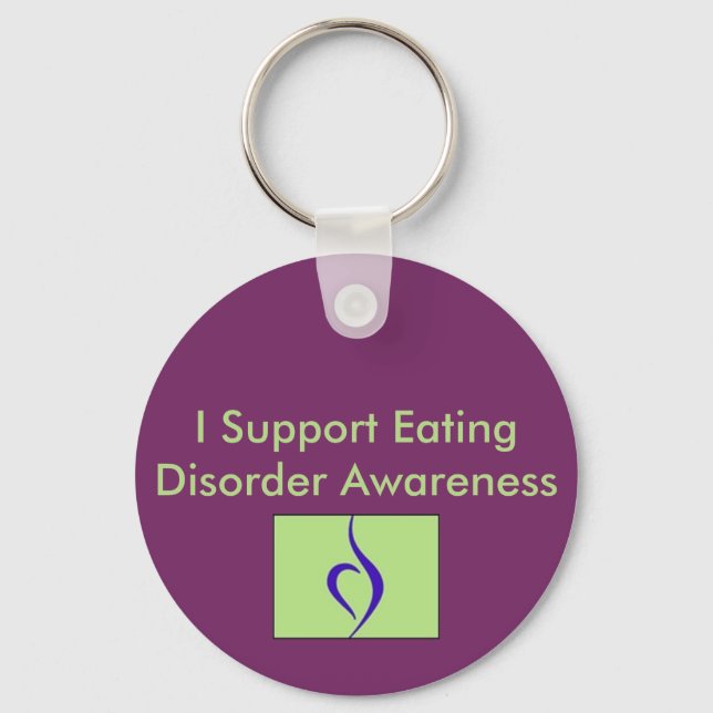 I Support Eating Disorder Awareness Keychain (Front)