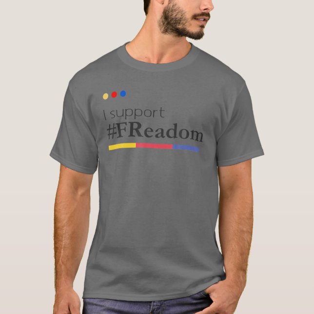 I Support Freadom Librarian Reading T-Shirt (Front)