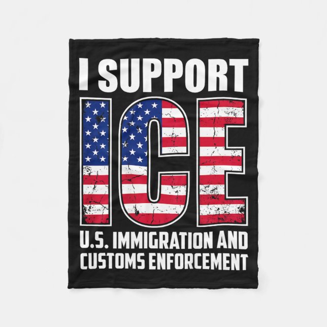I support ice  fleece blanket (Front)