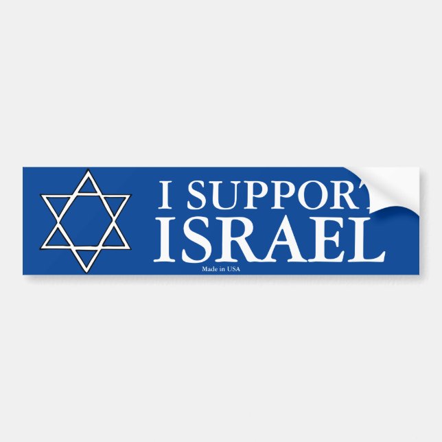 I Support Israel Bumper Stiker Sticker (Front)