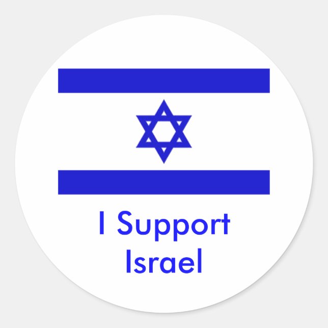 I Support Israel Classic Round Sticker (Front)