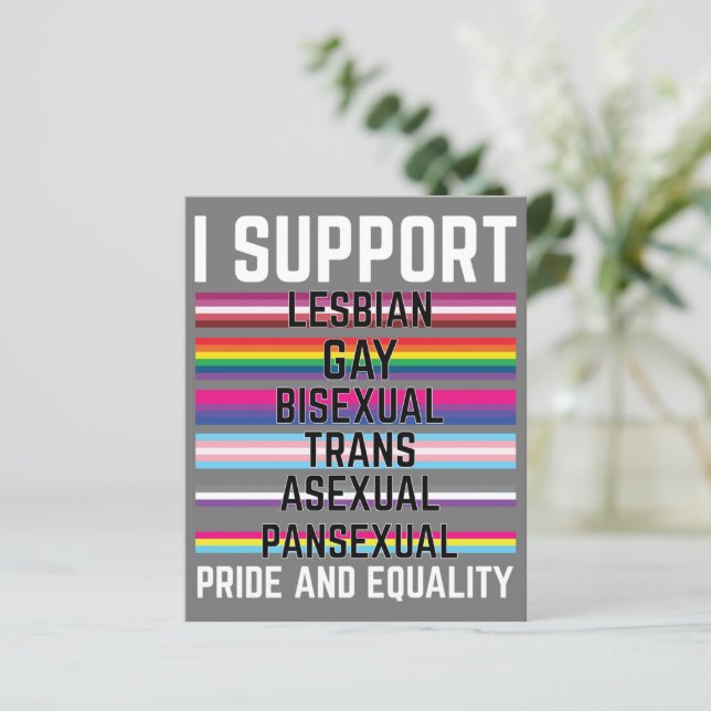 I Support Lesbian Gay Bisexual Trans Asexual Panse (Standing Front)