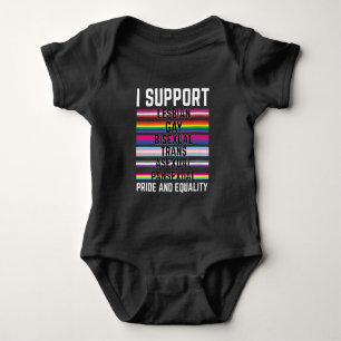 I Support Lesbian Gay Bisexual Trans Asexual Panse Baby Bodysuit