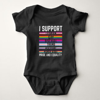 I Support Lesbian Gay Bisexual Trans Asexual Panse Baby Bodysuit
